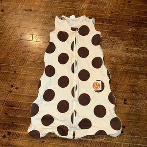 Gunamuna Gunapod brown polka dot M 9-18 month wearable blanket